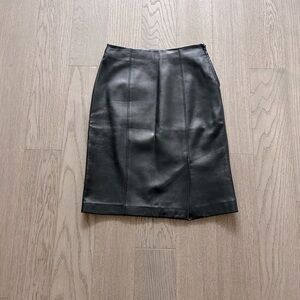 Danier Black Leather Skirt